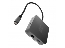Adapter HUB USB-C Green Cell 6 i 1 (3xUSB 3.0 HDMI 4K Ethernet) för Apple MacBook Pro, Air, Asus, Dell XPS, HP, Lenovo X1