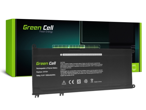 Green Cell Batteri 33YDH för Dell Inspiron G3 3579 3779 G5 5587 G7 7588 7577 7773 7778 7779 7786 Latitude 3380 3480 3490 3590