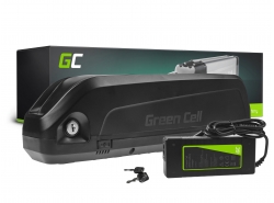 Green Cell Batteri för Elcykel 48V 15Ah 720Wh Down Tube Ebike EC5 till Samebike, Ancheer med Laddare