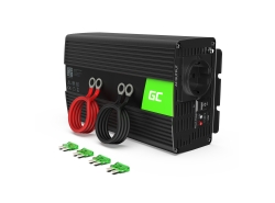 Green Cell ® inverter spänningsomvandlare 12V till 230V 1000W / 2000W ren sinusvåg