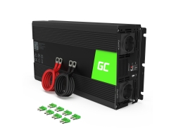 Green Cell ® inverter spänningsomvandlare 24V till 230V 1500W / 3000W ren sinusvåg