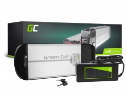 Green Cell Batteri för Elcykel 36V 10.4Ah 250W Rear Rack Ebike 2 Pin till Prophete, Mifa, Curtis med Laddare