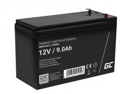 Green Cell ® AGM 12V 9Ah batteri VRLA blybatteri Unbemann UPS UPS system UPS system backup batteri