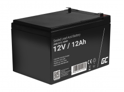 Green Cell ® AGM 12V 12Ah batteri VRLA blybatterileksaker elektriska leksaker larmar barnfordon
