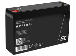 Green Cell ® AGM 6V 7Ah batteri VRLA blybatterileksaker elektriska leksaker larmar barnfordon