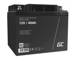 Green Cell ® AGM 12V 40Ah batteri VRLA blybatteri Unbemann Caravan fotovoltaisk rullstol solbatteri