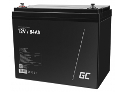 Green Cell ® AGM 12V 84Ah batteri VRLA blybatteri Unbemann Caravan fotovoltaisk rullstol solbatteri