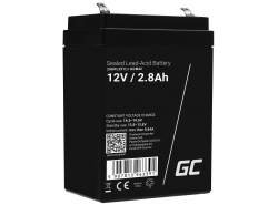 Green Cell ® AGM 12V 2.8Ah batteri VRLA blybatterileksaker elektriska leksaker larmar barnfordon