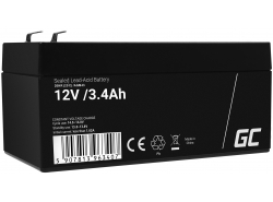 Green Cell ® AGM 12V 3.4Ah batteri VRLA blybatterileksaker elektriska leksaker larmar barnfordon