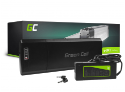 Green Cell Batteri för Elcykel 36V 10.4Ah 374Wh Rear Rack Ebike 5 Pin till Mifa, Zündapp med Laddare