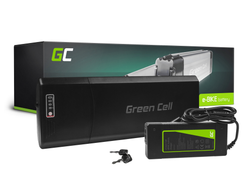 Green Cell Batteri för Elcykel 36V 10.4Ah 374Wh Rear Rack Ebike 5 Pin till Mifa, Zündapp med Laddare