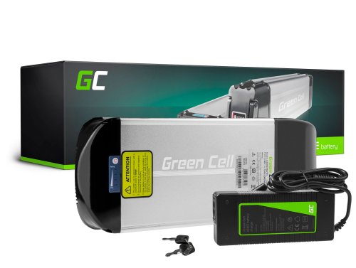 Green Cell Batteri för Elcykel 36V 15Ah 540Wh Rear Rack Ebike 2 Pin till Prophete, Mifa, Curtis med Laddare