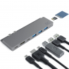 Adapter HUB USB-C Green Cell 8 i 1 (Thunderbolt 3 HDMI USB SD microSD) för MacBook Pro 13