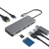 Adapter HUB USB-C Green Cell 7 i 1 (USB 3.0 HDMI 4K microSD SD) för Apple MacBook Pro, Air, Asus, Dell XPS, HP, Lenovo X1