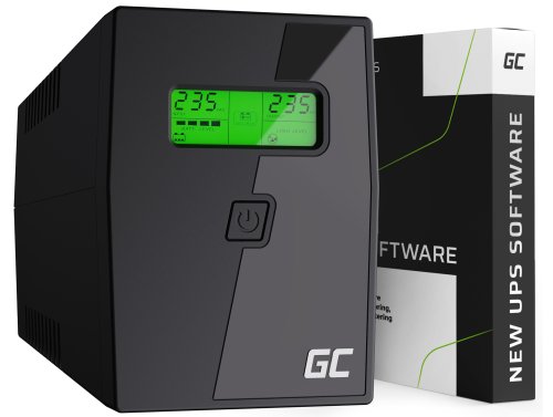 Green Cell Avbrottsfri Strömförsörjning UPS 600VA 360W med LCD-display + Ny Tillämpning