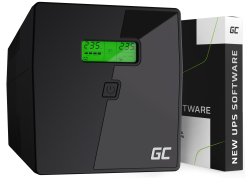 Green Cell Avbrottsfri Strömförsörjning UPS 1000VA 600W med LCD-display + Ny Tillämpning