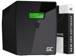 Green Cell Avbrottsfri Strömförsörjning UPS 1500VA 900W med LCD-display + Ny Tillämpning