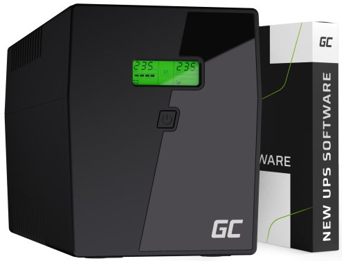 Green Cell Avbrottsfri Strömförsörjning UPS 2000VA 1400W med LCD-display Ren Sinusvåg + Ny Tillämpning