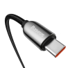 USB-C till USB-C-laddekabel från Baseus 100W, 5A, 2m, Snabbladdning Quick Charge 4.0, PD, AFC, FCP, Laddningsdisplay
