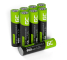 8x Ackumulatorer AAA R3 950mAh Ni-MH laddningsbara Batterier Green Cell