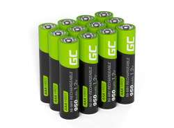 12x Ackumulatorer AAA R3 950mAh Ni-MH laddningsbara Batterier Green Cell