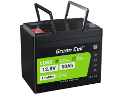 Green Cell® LiFePO4-batteri 12,8V 50Ah 640Wh LFP-litiumbatteri 12V med BMS för fiskebåt Golfvagn Husbil Elskoter