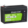 Green Cell® LiFePO4 batteri 12,8V 7Ah 89,6Wh LFP litiumbatteri 12V med BMS för USV UPS larm leksak CCTV telekom medicin rehab