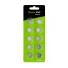 Green Cell Blister 10x Litium Batteri CR1620 3V 70mAh Knappladdningsbatteri