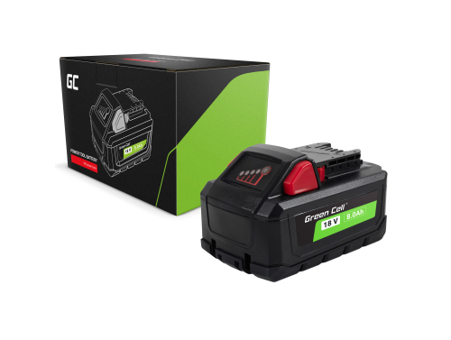 Green Cell-batteri (18V 8Ah Li-Ion) HB8 4932471070 för Milwaukee M18 18 V elverktyg ersättningsbatteri