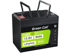 Green Cell CUBE LiFePO4 Batteri 80Ah 12.8V 1024Wh LFP litiumbatteri 12V för Husbilar, Rengöringsutrustning, Camping, Båtar