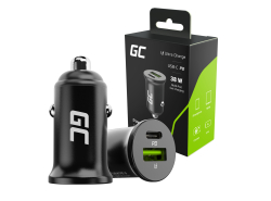 Green Cell Autoladegerät 38W GC PowerRide Nano38 mit USB-C USB-A Power Delivery und Ultra Charge Schnellladung