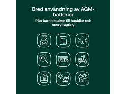 Green Cell CUBE AGM IP54 12V 40Ah batteri VRLA blybatteri Unbemann Caravan fotovoltaisk rullstol solbatteri