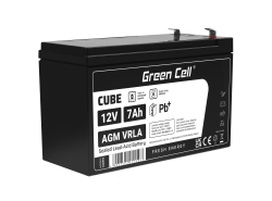 Green Cell ® AGM 12V 7Ah batteri VRLA blybatteri Unbemann UPS UPS system UPS system backup batteri