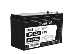 Green Cell ® AGM 12V 7.2Ah batteri VRLA blybatteri leksaker elektriska leksaker larmar barnfordon