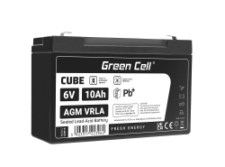 Green Cell ® AGM 6V 10Ah batteri VRLA blybatterileksaker elektriska leksaker larmar barnfordon