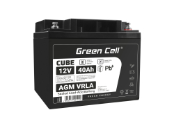 Green Cell ® AGM 12V 40Ah batteri VRLA blybatteri Unbemann Caravan fotovoltaisk rullstol solbatteri