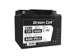 Green Cell ® AGM 12V 44Ah batteri VRLA blybatteri Unbemann fiskeskärare båtskoter gräsklippare gräsklippare