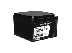 Green Cell® Akku Batterie AGM VRLA 12V 26Ah für Boote und photovoltaische Anlagen