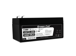 Green Cell ® AGM 12V 3.4Ah batteri VRLA blybatterileksaker elektriska leksaker larmar barnfordon