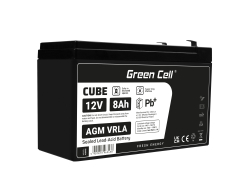 Green Cell ® AGM 12V 8Ah batteri VRLA blybatteri Unbemann UPS UPS system UPS system backup batteri