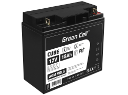 Green Cell ® AGM 12V 18Ah batteri VRLA blybatteri Unbemann fiskeskärare båtskoter gräsklippare gräsklippare