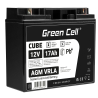 Green Cell ® AGM 12V 17Ah batteri VRLA blybatteri Unbemann fiskeskärare båtskoter gräsklippare gräsklippare