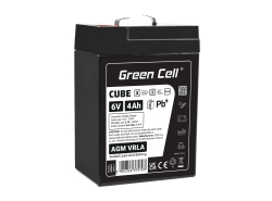 Green Cell CUBE AGM IP54 6V 4Ah batteri VRLA blybatterileksaker elektriska leksaker larmar barnfordon