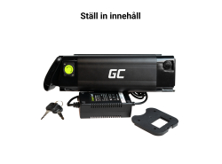 GC Silverfish batteri för Ebike elcykel med en 24V 11,6Ah 280Wh Silverfish laddare, inklusive för Prophete. polsk produktion.