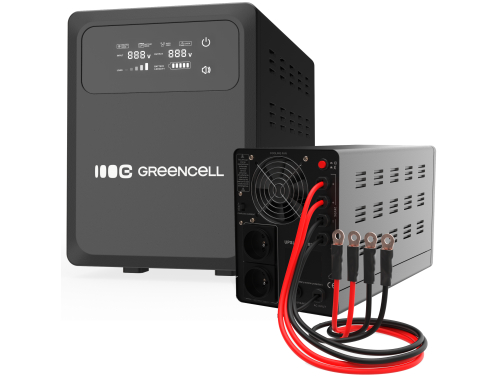 Greencell UPS Napajanje sa Rezervom AVR 2000VA 1200W PowerCore 24 VDC sa LCD ekranom