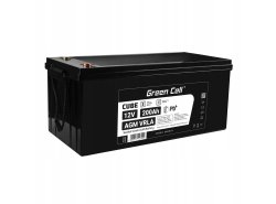 Green Cell AGM VRLA 12V 200Ah underhållsfritt batteri för husbil, solenergi, solpaneler, båtar.