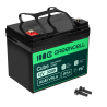 Green Cell Cube AGM VRLA IP54 12V 33Ah underhållsfri batteri för gräsklippare, skoter, båt, rullstol