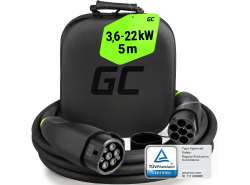 GC Snap Laddkabel Typ 2 11kW / 22kW 5m för Tesla Model 3 S X Y, VW ID.3, ID.4, Kia EV6, Audi E-Tron, Fiat 500e, BMW i3, iX
