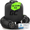GC Snap Laddkabel Typ 2 11kW / 22kW 5m för Tesla Model 3 S X Y, VW ID.3, ID.4, Kia EV6, Audi E-Tron, Fiat 500e, BMW i3, iX