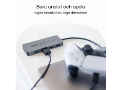 Adapter Basic HUB Greencell USB-C 4in1 (4×USB-A 3.0) – snabb överföring upp till 5 Gb/s, aluminiumhus